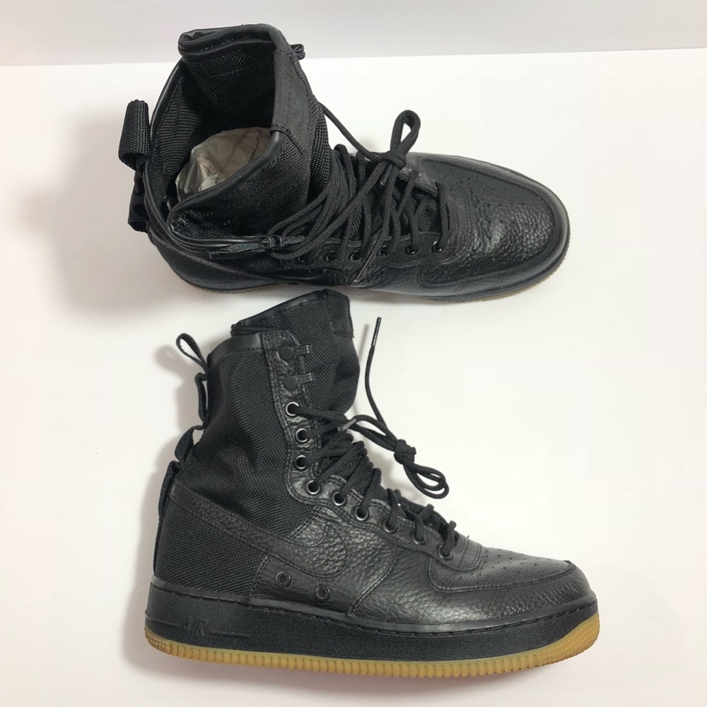 Nike SF AF1 # 864024 001 Black & Gum Bottom High - Picture 1 of 8